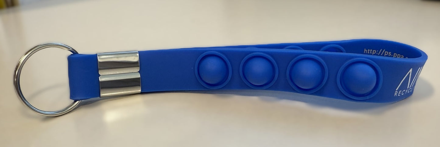 Keychain Wristband with Poppers