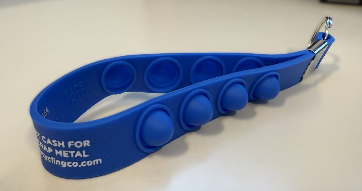 Keychain Wristband with Poppers