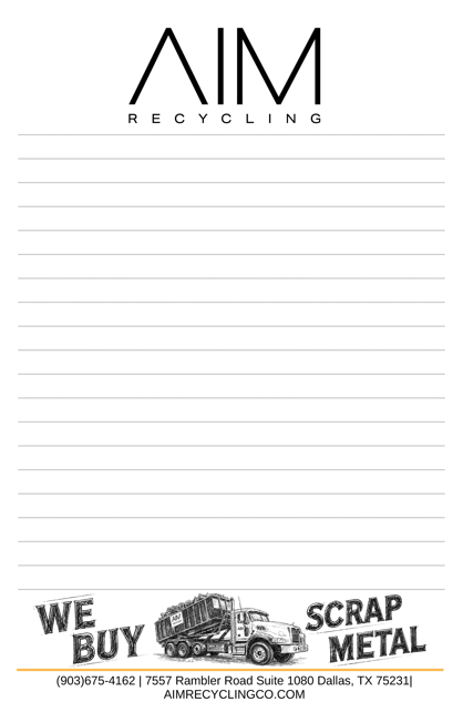 AIM Magnetic Lined Notepad