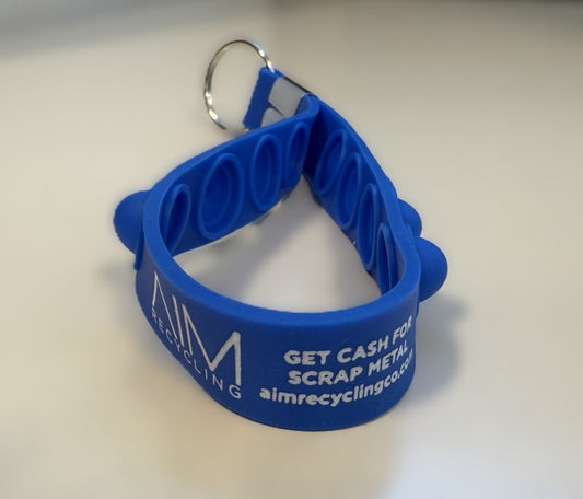 Keychain Wristband with Poppers